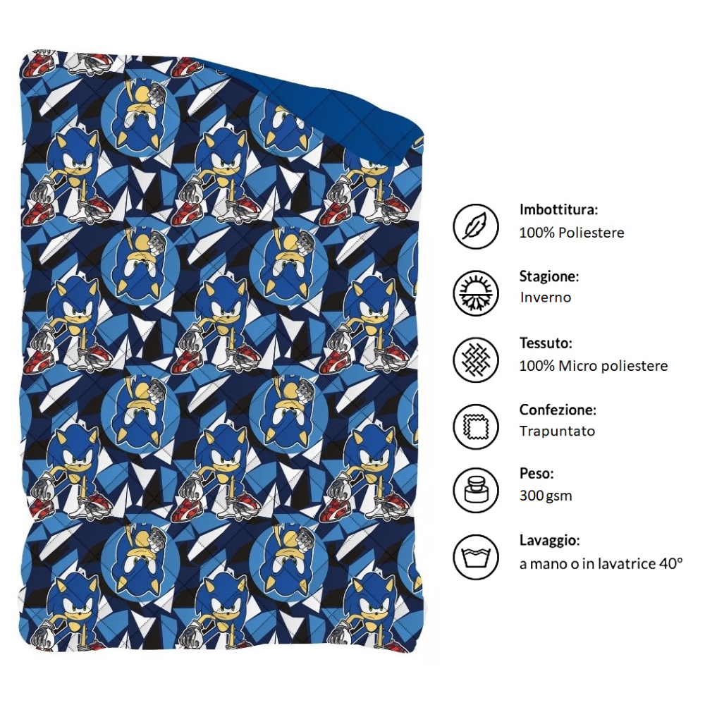 Trapunta Invernale Sonic Prime Piumone 300 Gsm Letto Singolo 170x260 CM - Scp1474