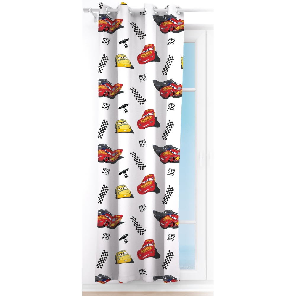 Tenda Velata Cameretta Cars DISNEY 140 X 280 CM Pannello Singolo con Anelli - Car-1660