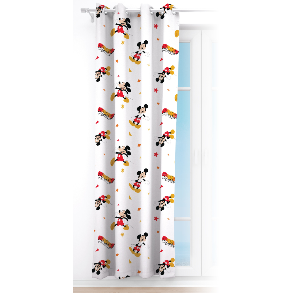 Tenda Velata Cameretta Topolino DISNEY 140 X 280 CM Pannello Singolo con Anelli - Mic-1655