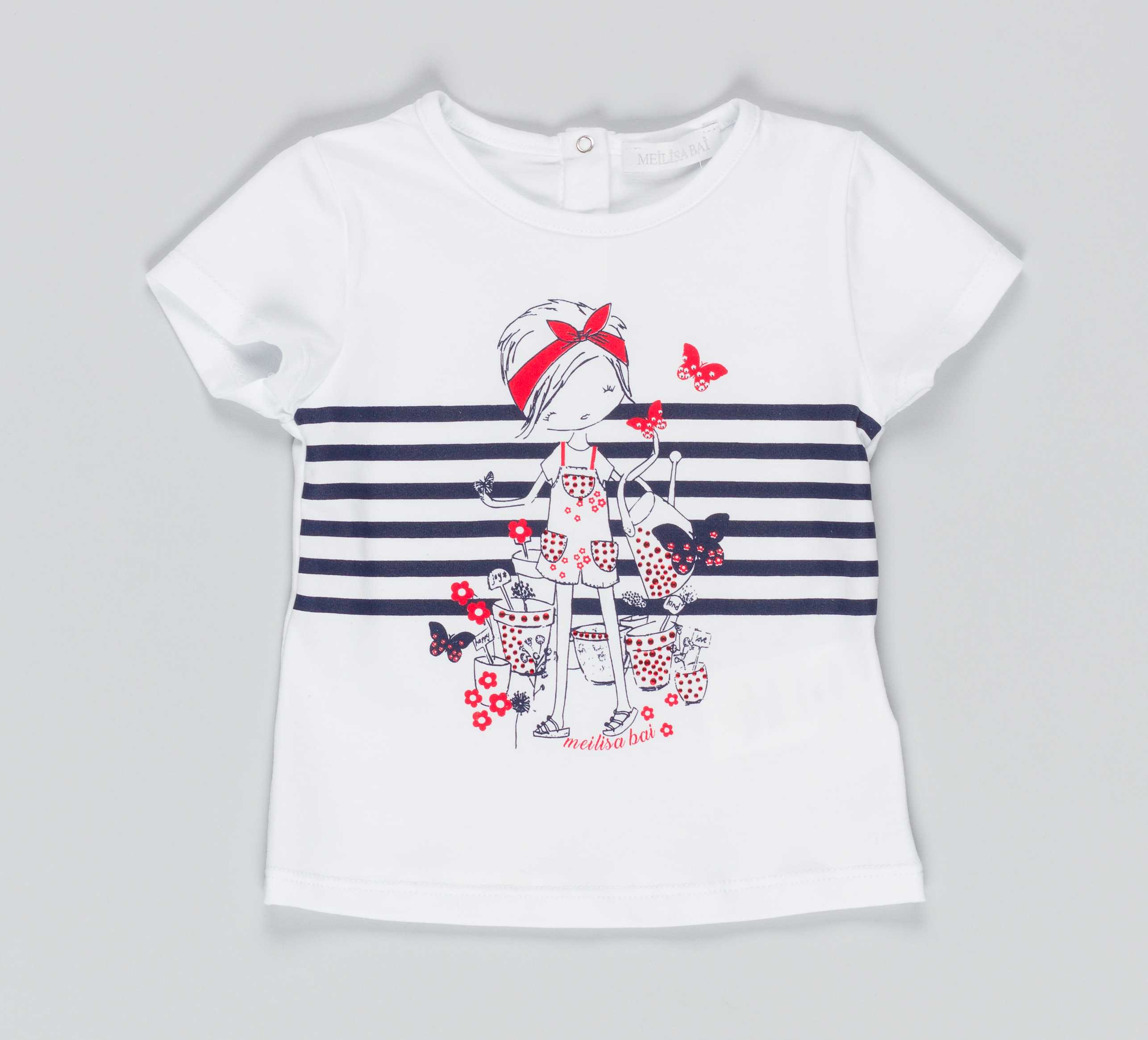 T-Shirt Maglietta Meilisa Bai Neonata Bambina Newborn Taglie 9/36 Mesi - Fl1971