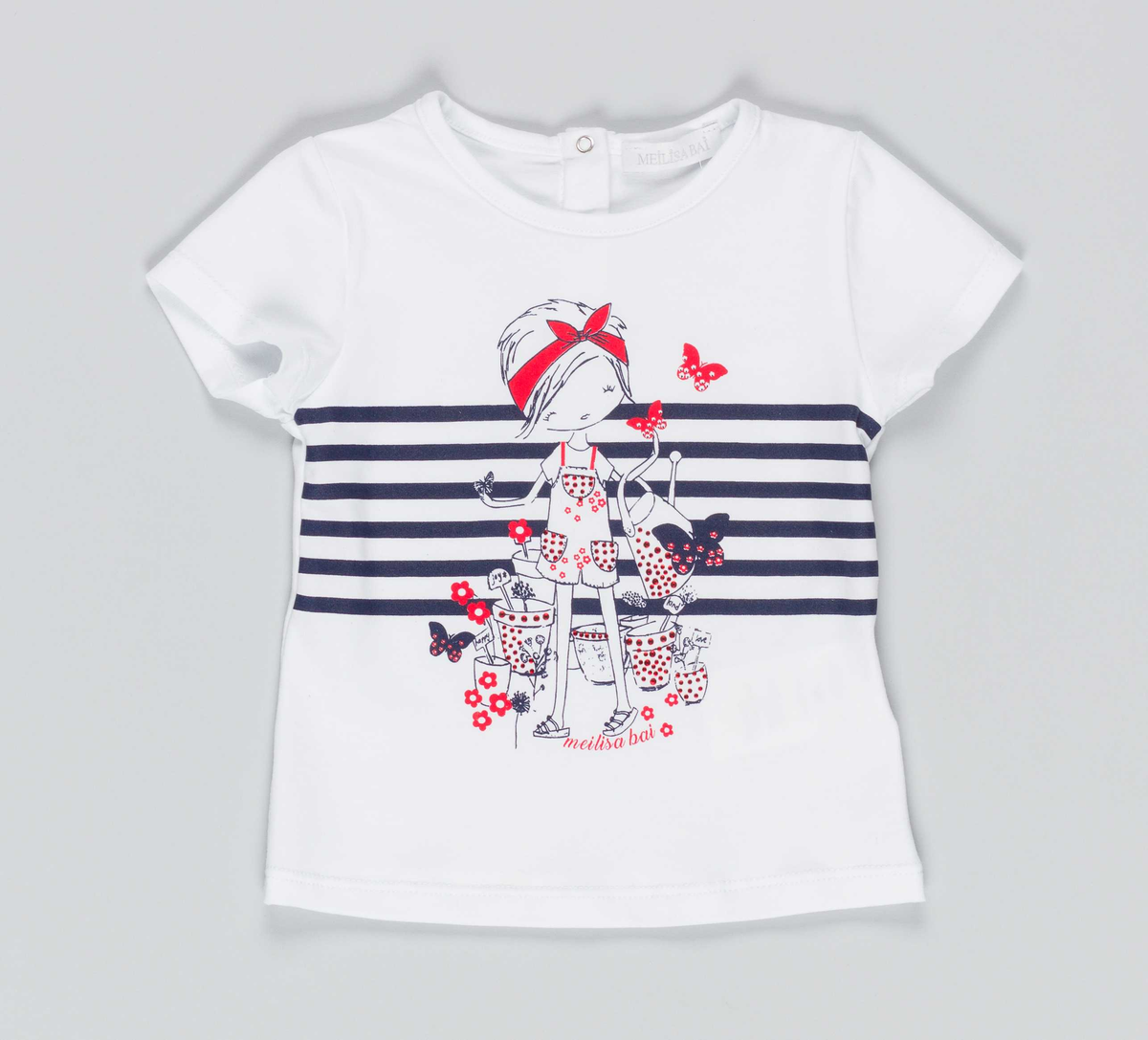 T-Shirt Maglietta Meilisa Bai Neonata Bambina Newborn Taglie 9/36 Mesi - Fl1971