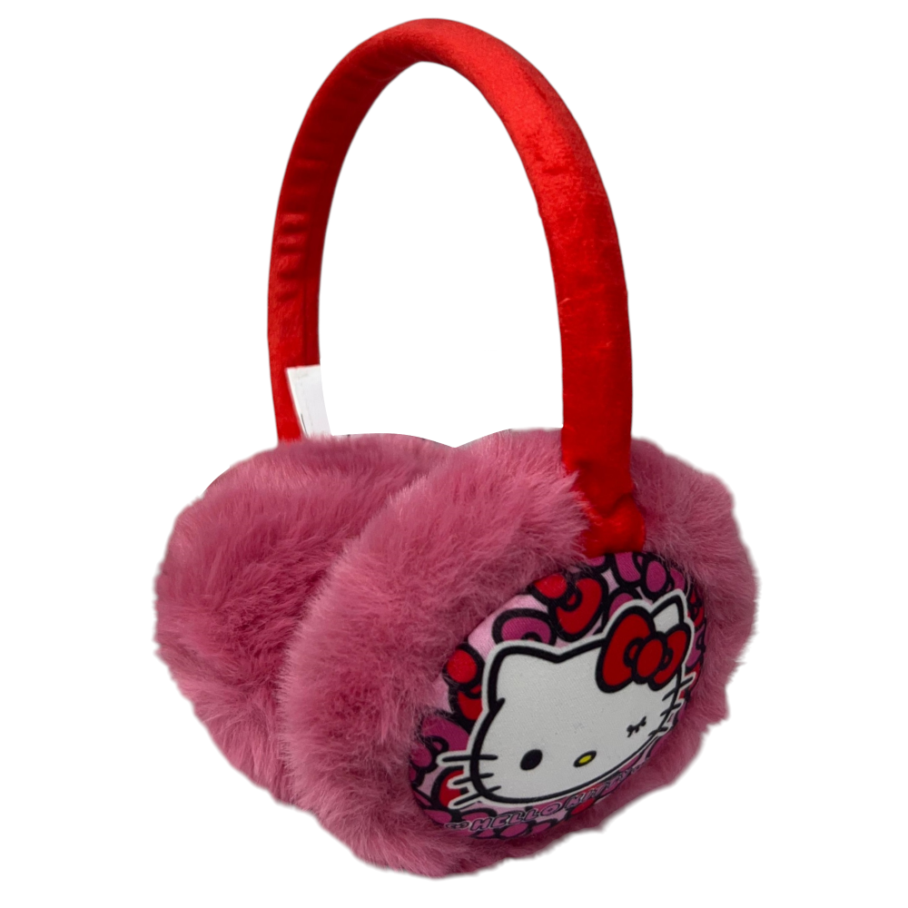 Paraorecchie Hello Kitty Sanrio Regolabili Morbidi e Caldi per Bambine - H09952mc