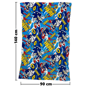 Plaid Sonic the Hedgehog in Coral Fleece Morbida e Calda Coperta 140 X 90 CM - S13717mc