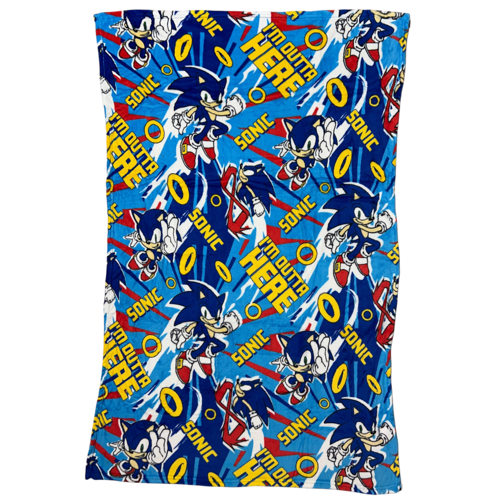 Plaid Sonic the Hedgehog in Coral Fleece Morbida e Calda Coperta 140 X 90 CM - S13717mc