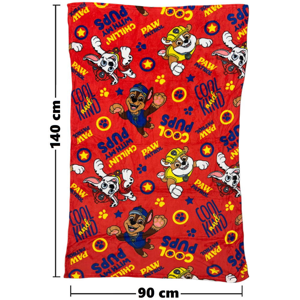 Plaid Paw Patrol in Coral Fleece Morbida e Calda Coperta 140 X 90 CM - N13716mc