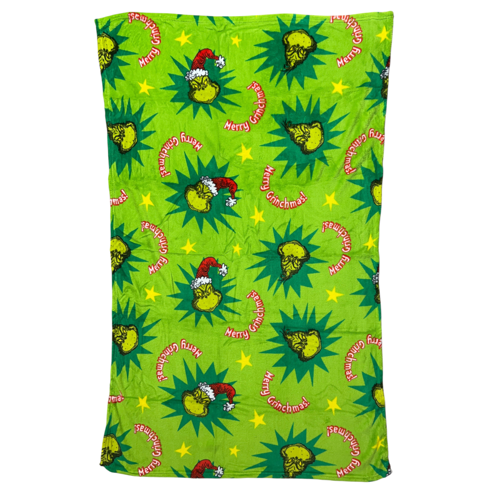 Plaid il Grinch in Coral Fleece Morbida e Calda Coperta 140 X 90 CM Natale - E13722mc