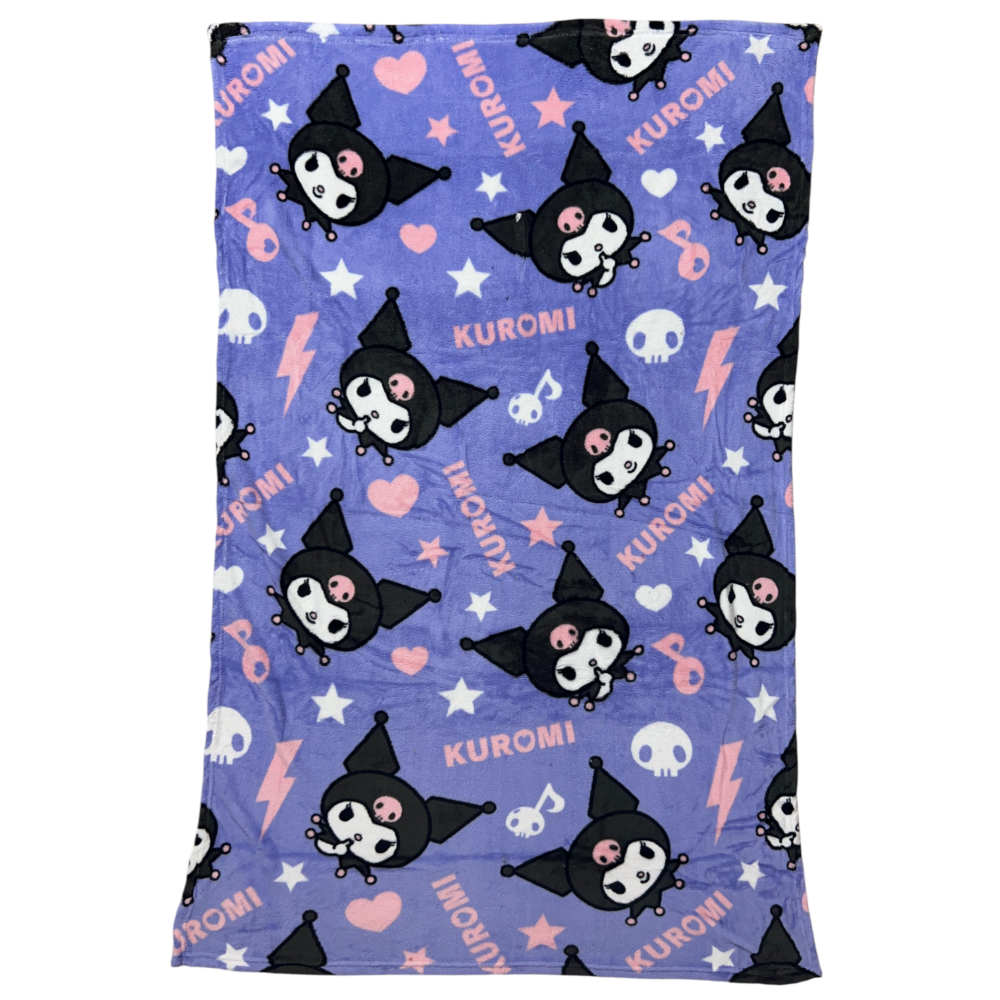 Plaid Kuromi Sanrio in Coral Fleece Morbida e Calda Coperta 140 X 90 CM - H13713mc