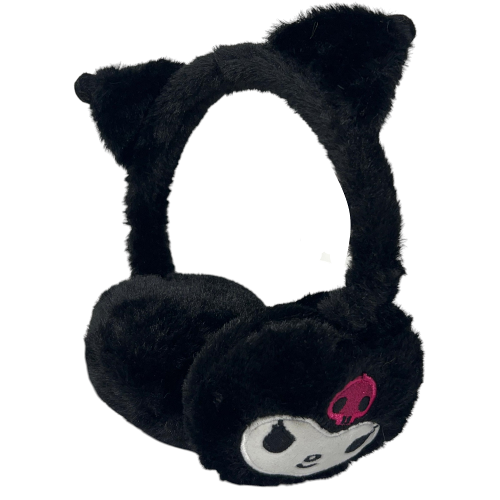 Paraorecchie Peluche Kuromi Sanrio con Dettaglio 3d Morbide Cuffie per Bambini - H13932mc