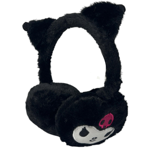 Paraorecchie Peluche Kuromi Sanrio con Dettaglio 3d Morbide Cuffie per Bambini - H13932mc
