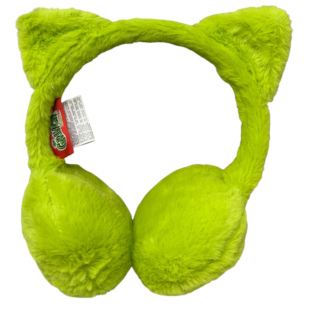 Paraorecchie Peluche il Grinch con Dettaglio 3d Morbide Cuffie per Bambini - E13940mc