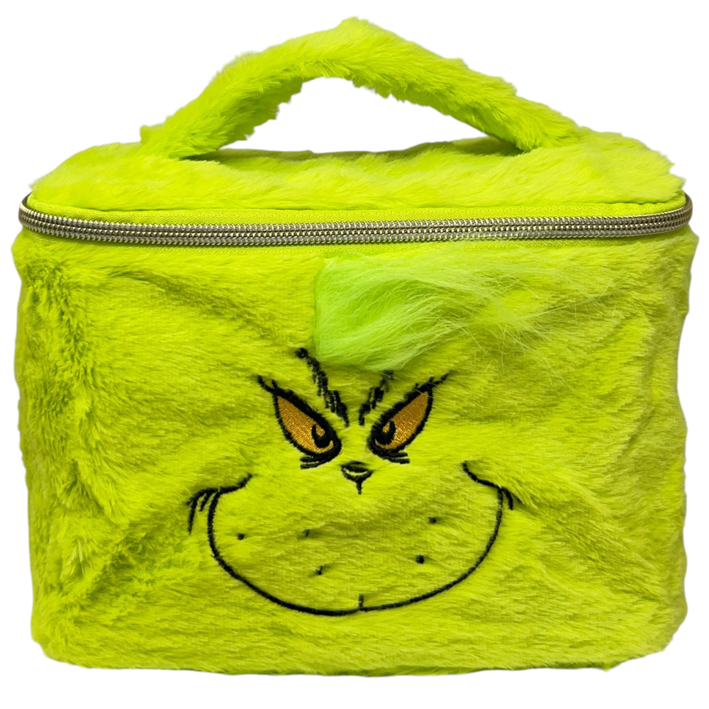 Beauty Case il Grinch in Soffice Peluche Morbida Trousse con Dettagli Ricamati- E13937mc