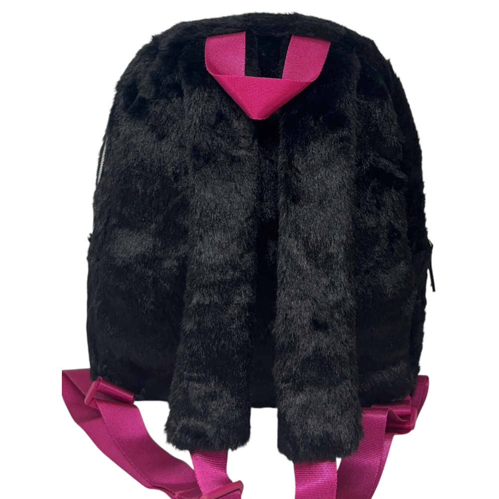 Zainetto da Passeggio Kuromi Sanrio in Peluche Borsa 28 CM con Dettagli 3d e Ricamati - H13926mc