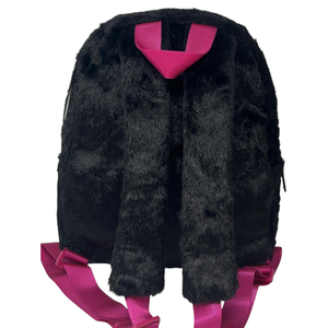 Zainetto da Passeggio Kuromi Sanrio in Peluche Borsa 28 CM con Dettagli 3d e Ricamati - H13926mc