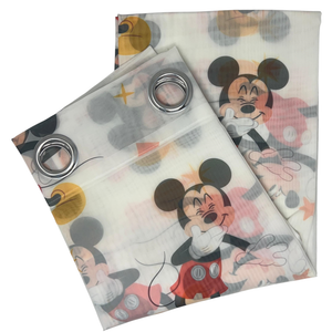 Tenda Velata Cameretta Topolino DISNEY 140 X 280 CM Pannello Singolo con Anelli - Mic-1655