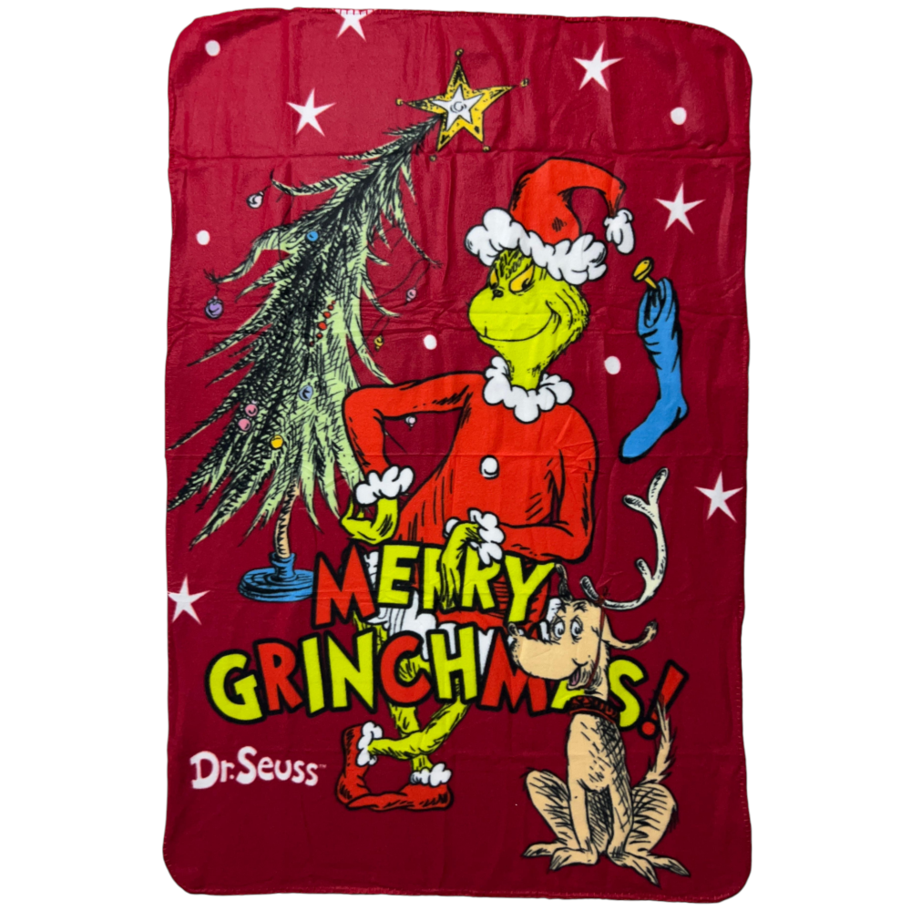 Plaid in Pile Grinch Coperta in Morbido Poliestere 100 X 150 CM 210 Gsm - Gri-2004