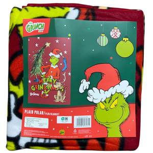 Plaid in Pile Grinch Coperta in Morbido Poliestere 100 X 150 CM 210 Gsm - Gri-2004