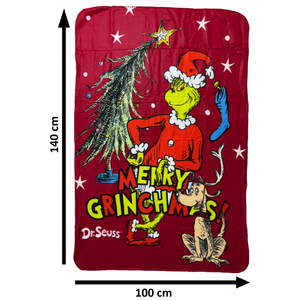 Plaid in Pile Grinch Coperta in Morbido Poliestere 100 X 150 CM 210 Gsm - Gri-2004