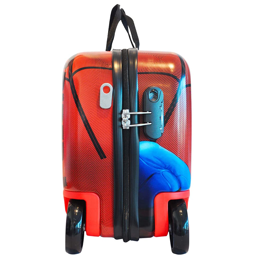 Trolley Spiderman Uomo Ragno MARVEL da Viaggio 4 Ruote Cavalcabile Trainabile Cm. 45x34x22 in ABS - M97704mc