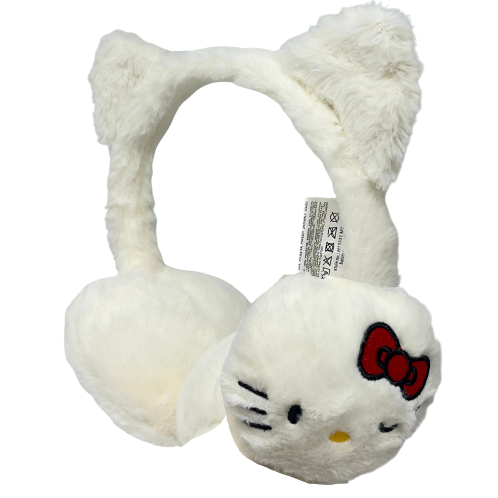 Paraorecchie Peluche Hello Kitty Sanrio con Dettaglio 3d Morbide Cuffie per Bambini - H13931mc