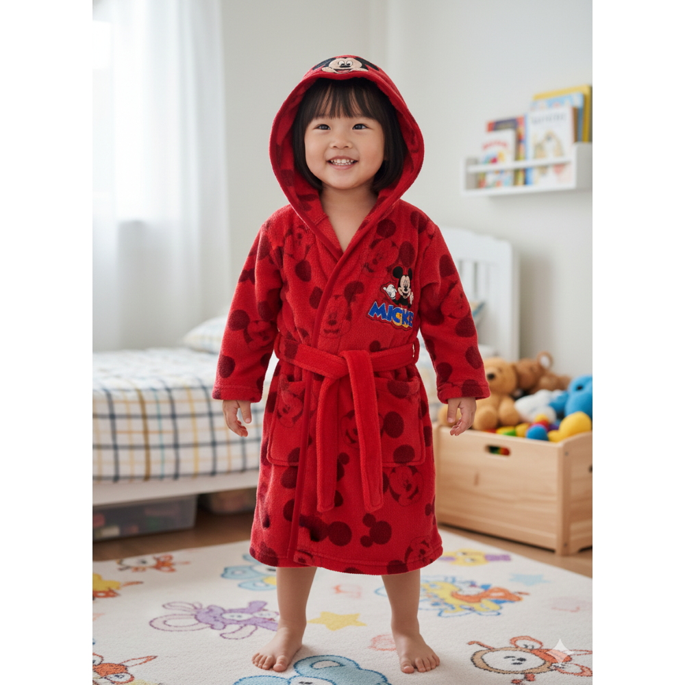 Vestaglia Topolino DISNEY in Morbido e Caldo Coral Fleece Giacca da Camera - Je13638ad