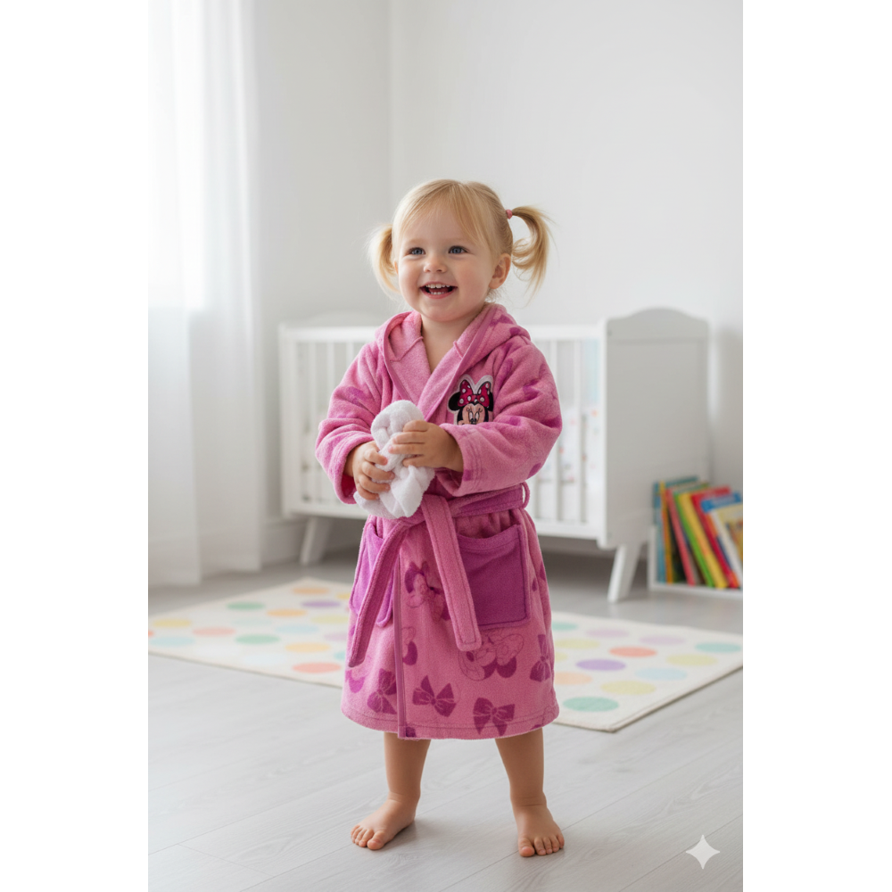 Vestaglia Minnie DISNEY in Morbido e Caldo Coral Fleece Giacca da Camera - Je13645ad