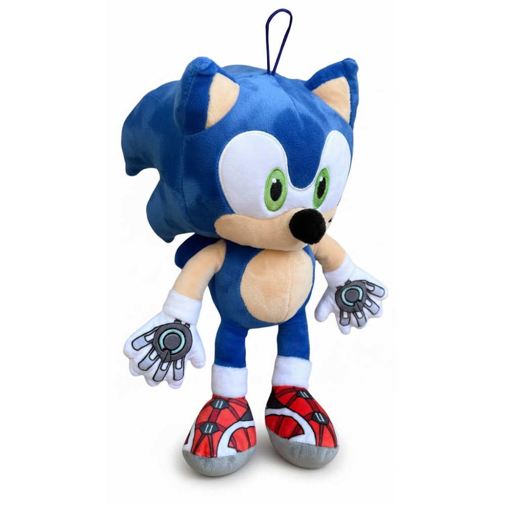 Peluche Sonic Prime Morbido Pupazzo 39 CM con Laccetto Riccio Blu Supersonico - Pts242562a/39