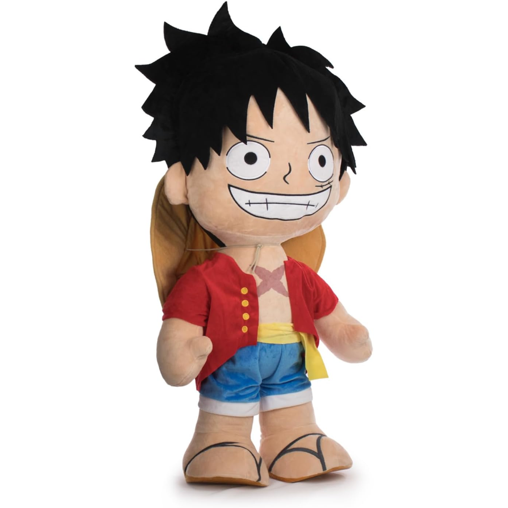 Peluche Gigante Luffy Cappello di Paglia One Piece Morbido Pupazzo 80 CM in Fibra Riciclata - 16002693