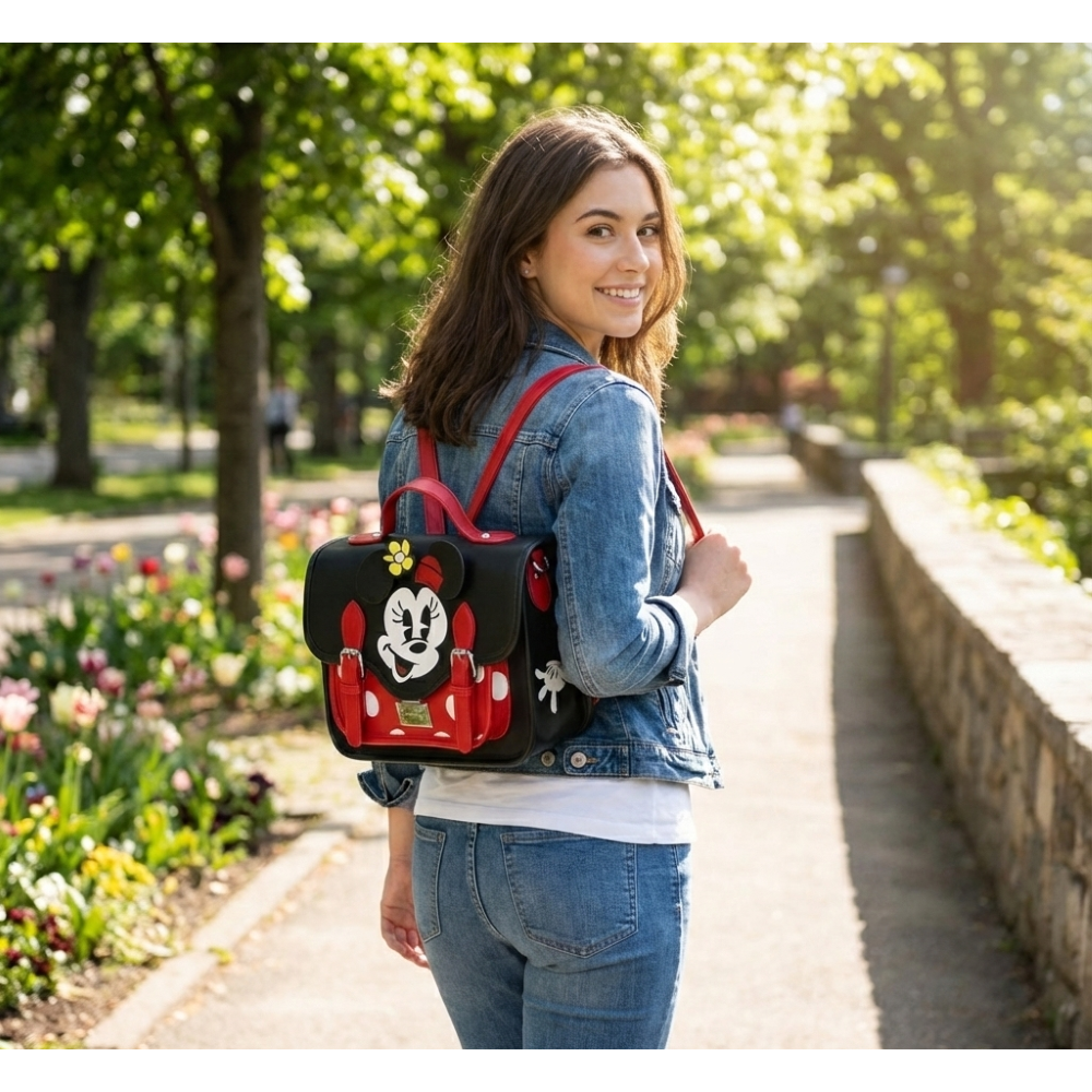 Borsa Zaino da Passeggio Minnie DISNEY Borsa con Tracolla Regolabile 27 CM - 06992