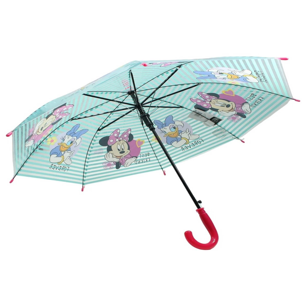Ombrello Minnie DISNEY Apertura Automatica Manico Ergonomico Accessorio per la Pioggia Bambini