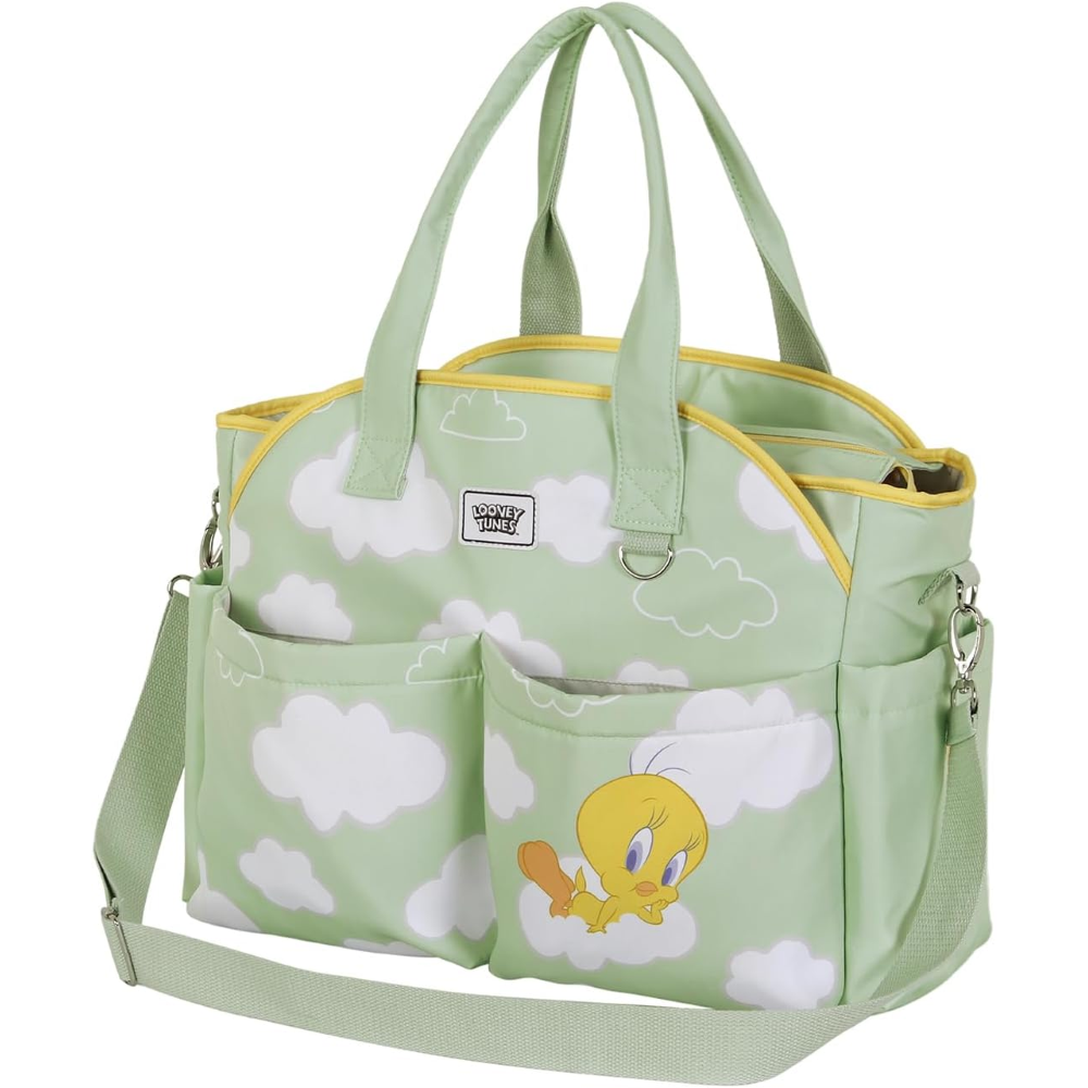 Borsa da Passeggino Titti Looney Tunes Linea Mommy con Tracolla e Ganci per Carrozzina - 05932