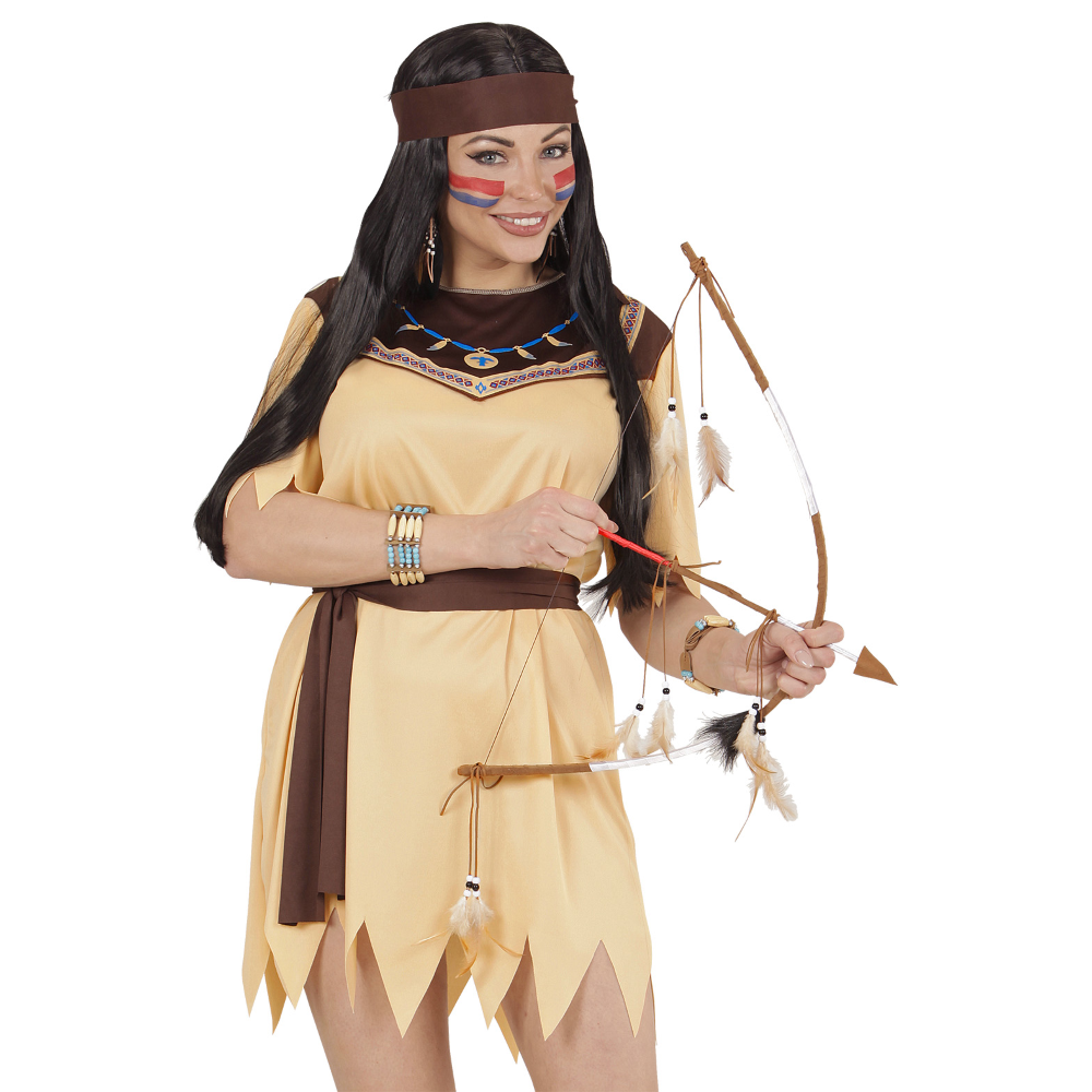 Arco e Freccia Indiano 60 CM Accessorio Travestimento Carnevale Cosplay Feste in Maschera - 05935