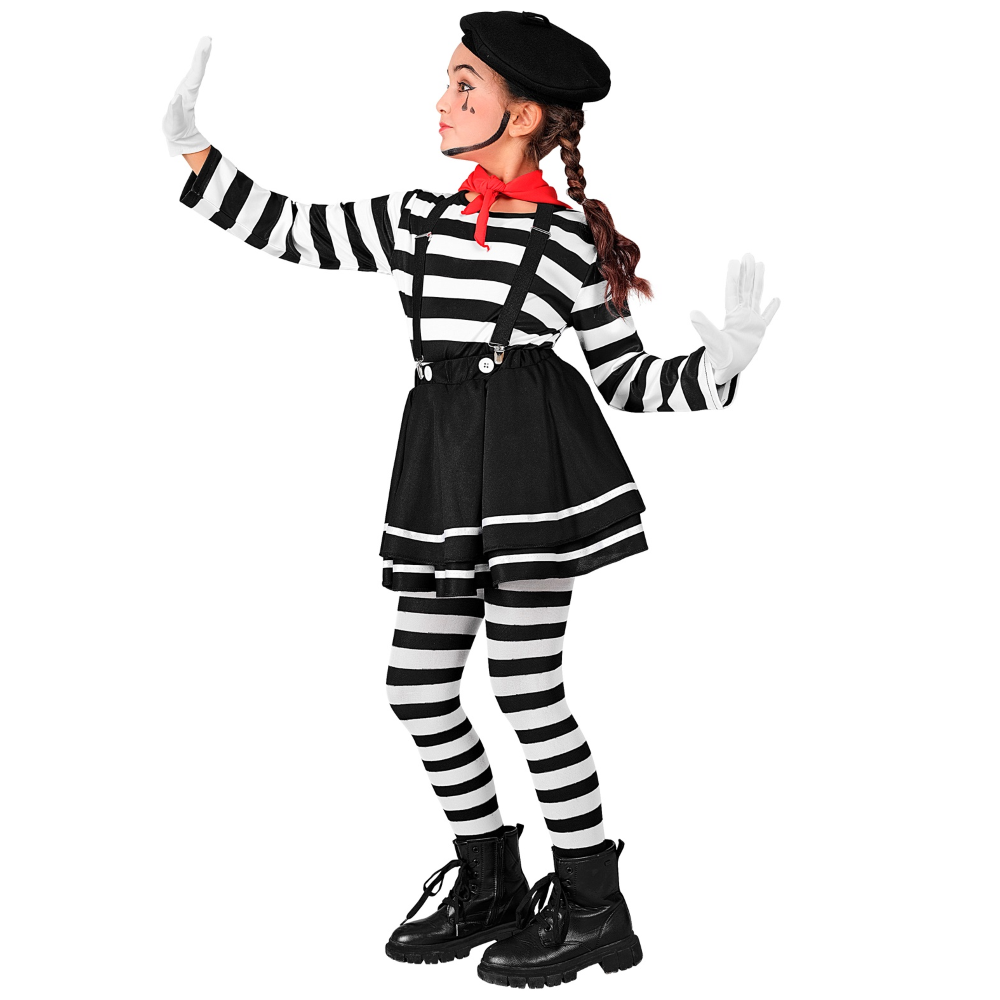 Costume Mimo Bambina Stile Parigino Travestimento Carnevale Cosplay Feste in Maschera - 2240