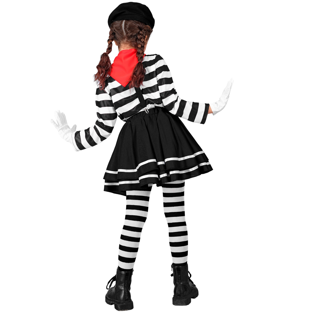 Costume Mimo Bambina Stile Parigino Travestimento Carnevale Cosplay Feste in Maschera - 2240