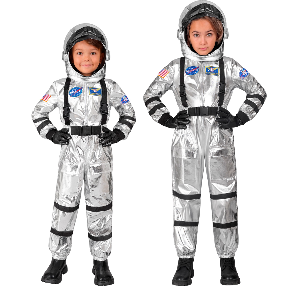 Costume Astronauta Tuta e Casco Travestimento Carnevale Cosplay Feste in Maschera - 2806