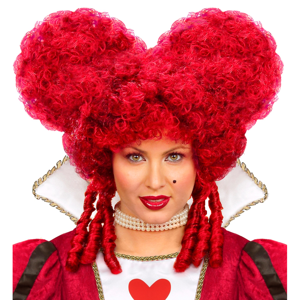 Parrucca Barocca Burgundy Accessorio Travestimento Carnevale Cosplay Regina di Cuori - 6325r