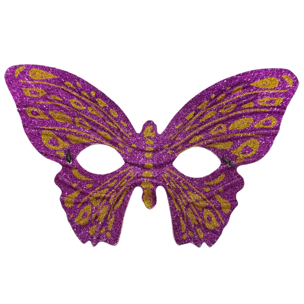 Maschera Domino Farfalla Viola Accessorio Travestimento Carnevale Cosplay Feste a Tema - 6448f/v