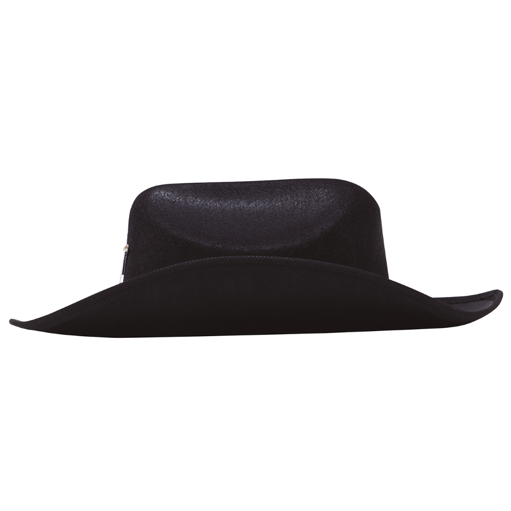 Cappello Nero da Sceriffo Accessorio Western Travestimento Carnevale Feste in Maschera - 13563