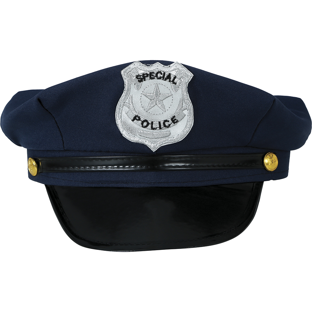Cappello Poliziotto in Tessuto Accessorio Travestimento Carnevale Cosplay Feste in Maschera- 13875