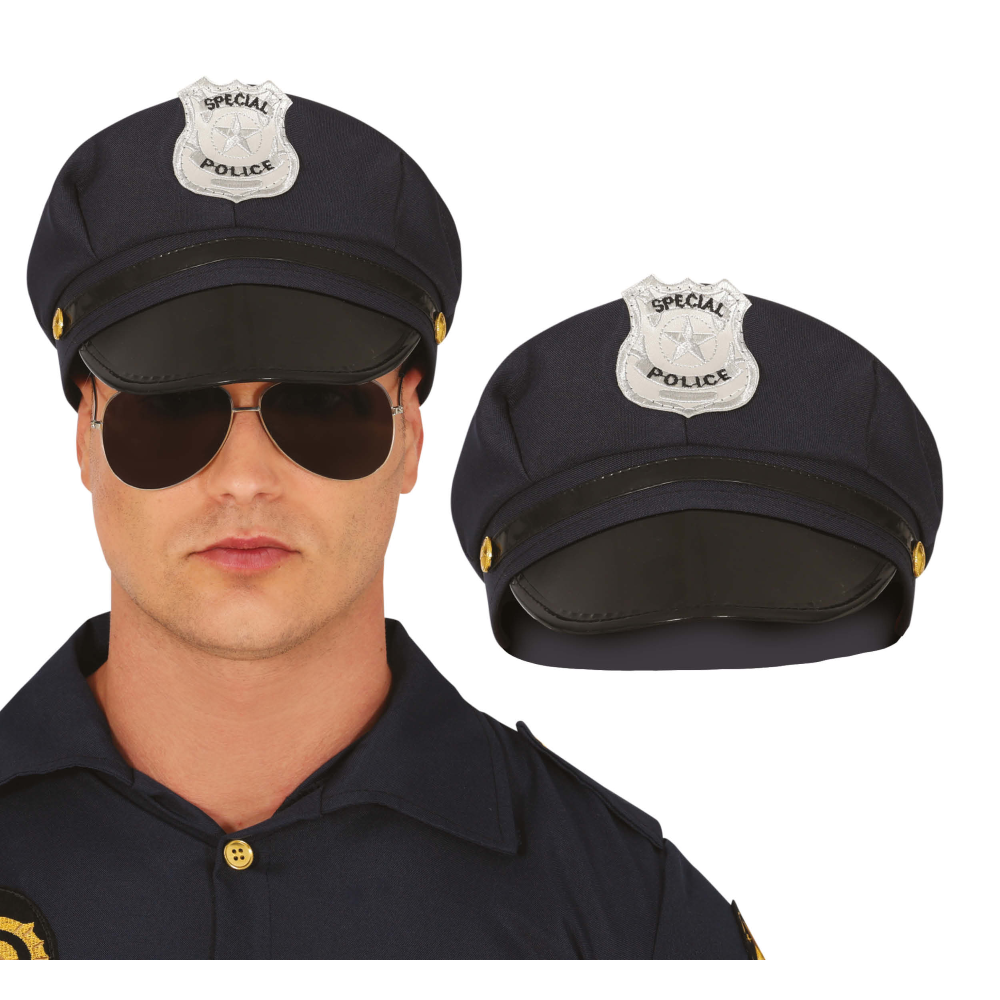 Cappello Poliziotto per Adulti Accessorio Travestimento Carnevale Cosplay Feste in Maschera- 13959
