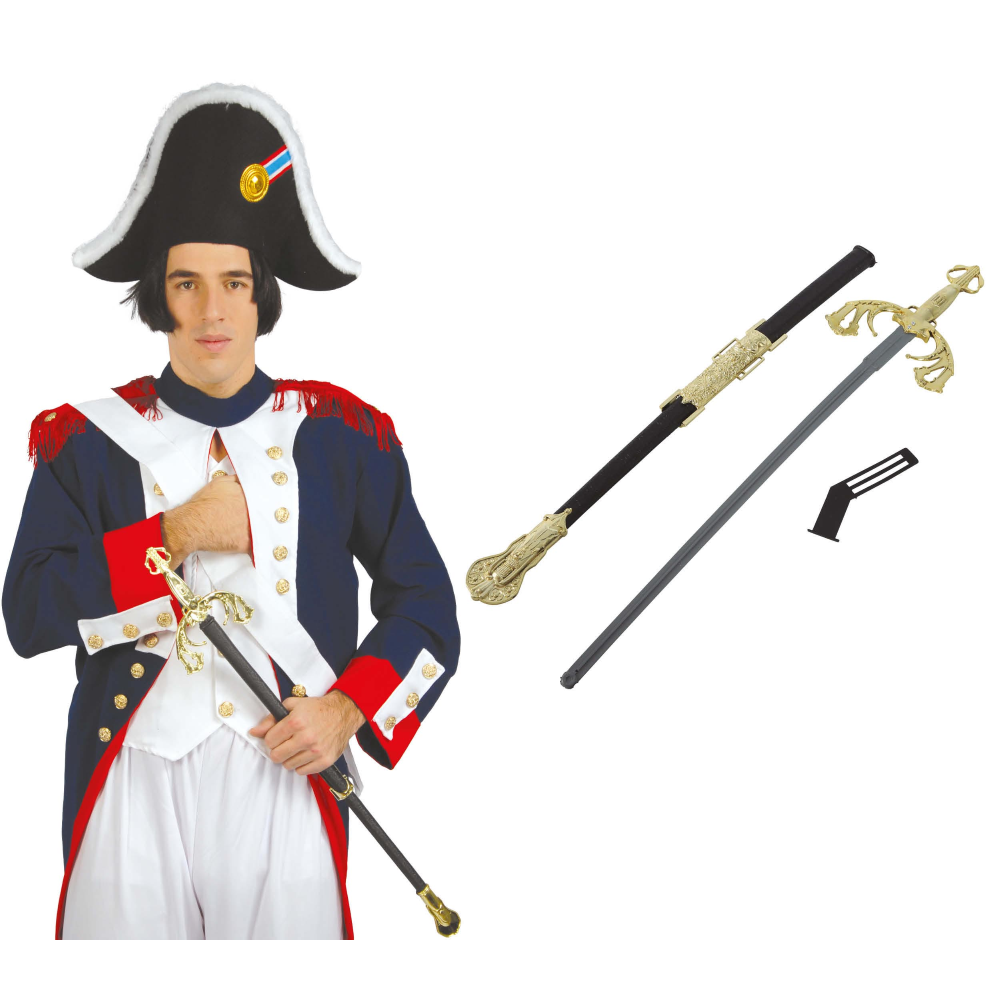 Spada Nobile con Fodero Decorato 72 CM Accessorio Travestimento Cosplay Carnevale - 16140