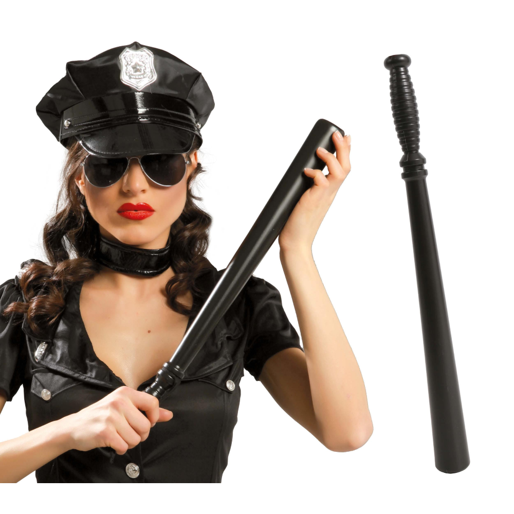 Bastone Manganello Poliziotto 50 CM Accessorio Travestimento Carnevale Cosplay Feste in Maschera- 16672