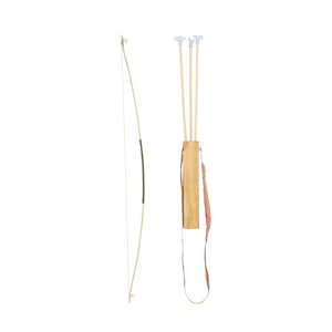 Set Arciere 105 Arco Faretra in Legno 3 Frecce Accessorio Travestimento Cosplay Carnevale - 17413