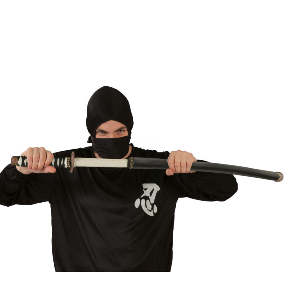 Spada Giapponese con Fodero 73 CM Accessorio Travestimento Cosplay Carnevale Ninja - 18349