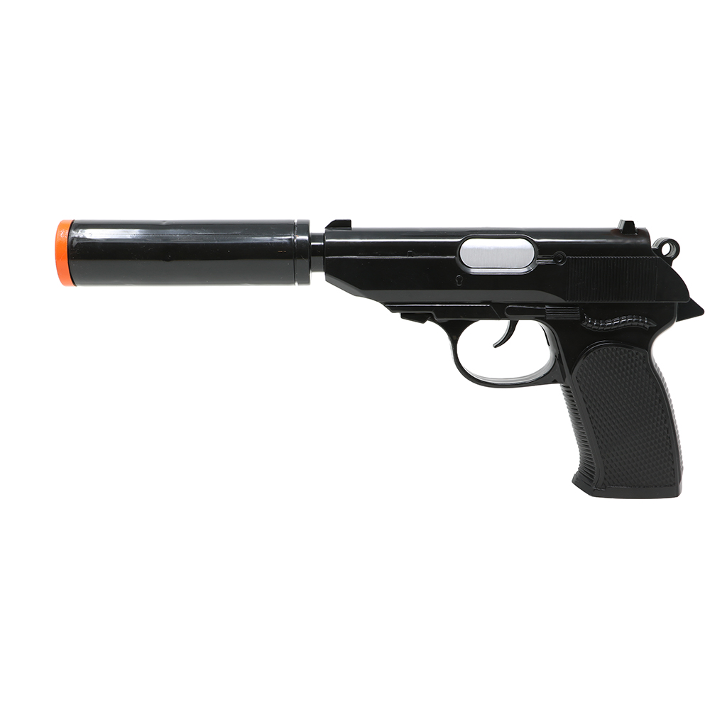Pistola Giocattolo con Silenziatore 25 CM Accessorio Travestimento Carnevale Cosplay Feste in Maschera - 27025