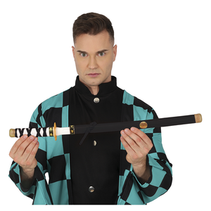 Spada Samurai Ninja con Fodero 60 CM Accessorio Travestimento Cosplay Carnevale - 16639