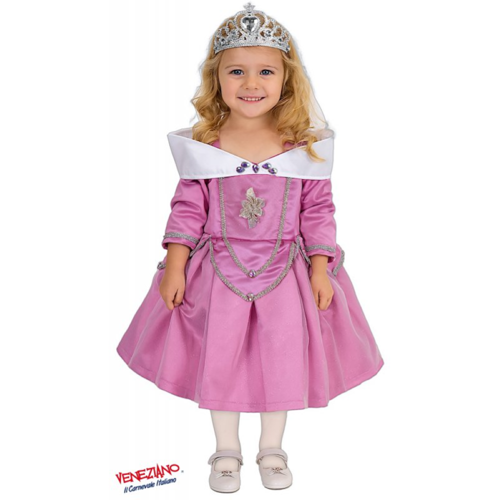 Vestito Carnevale Principessa Della Torre Incantata Costume Travestimento Bambina- 28153