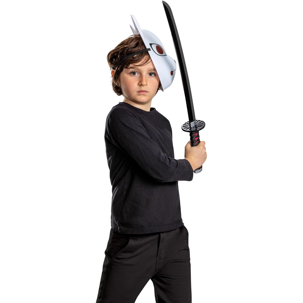 Spada Tanjiro Demon Slayer Katana 66 CM in Polietilene Accessorio Travestimento Carnevale Cosplay - 197999-20l