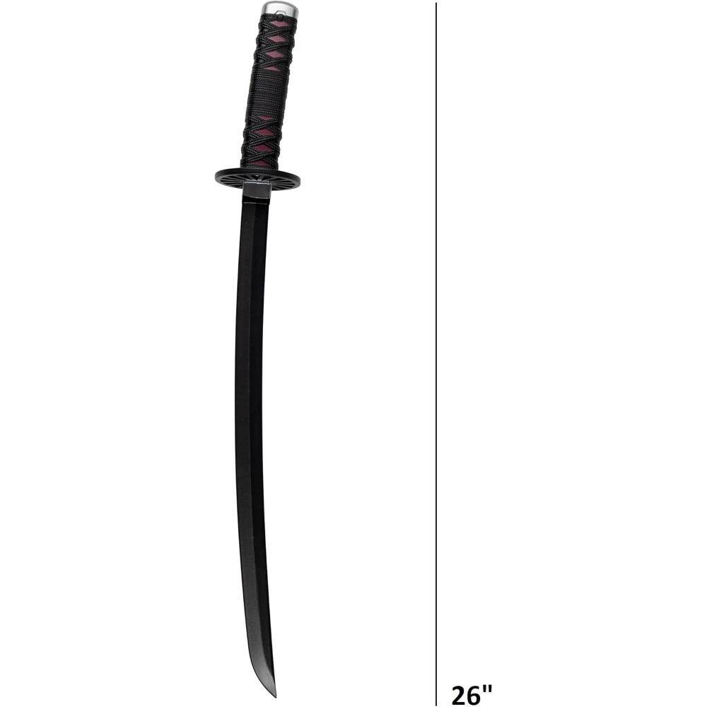 Spada Tanjiro Demon Slayer Katana 66 CM in Polietilene Accessorio Travestimento Carnevale Cosplay - 197999-20l