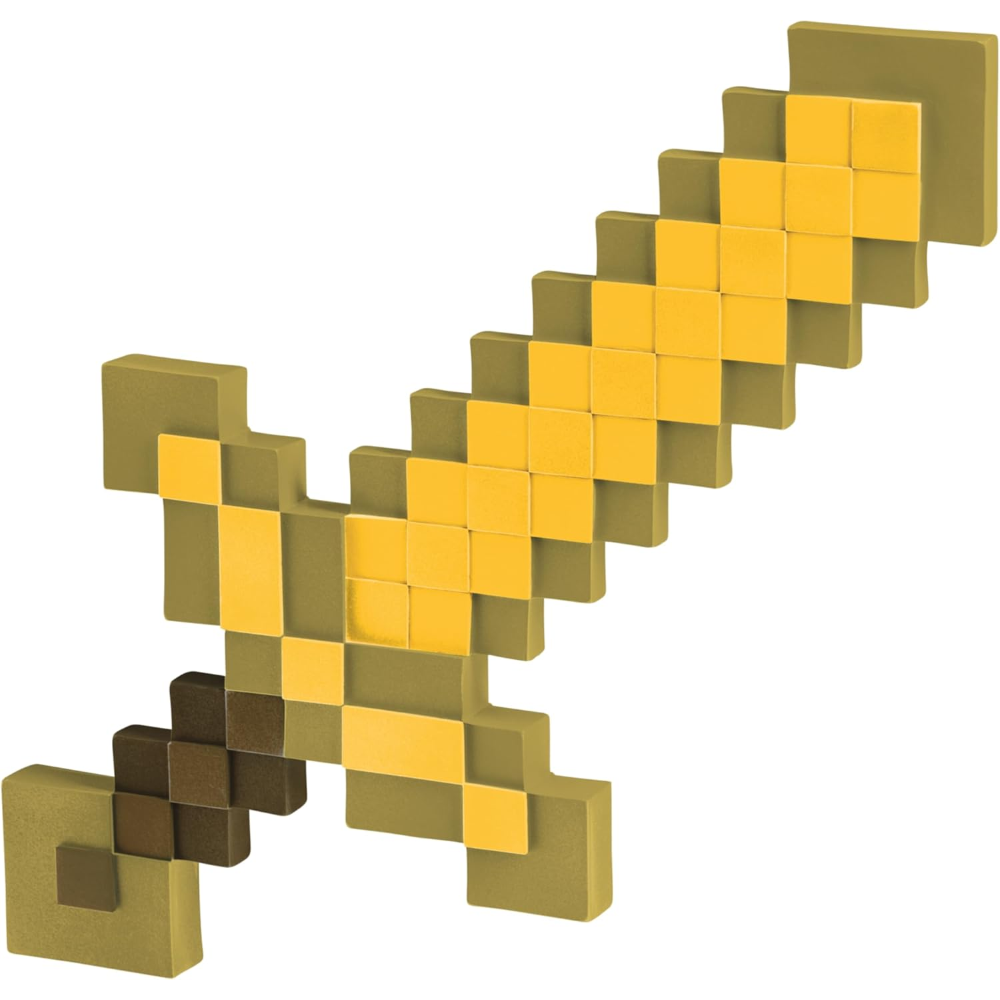 Spada Dorata Gold Sword Minecraft Accessorio Travestimento Cosplay - 112309-15l-6