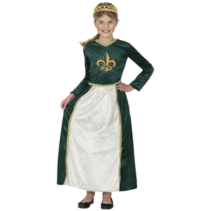 Costume Lady Abito Lungo Travestimento Carnevale Cosplay Fiona Festa in Maschera - 7875